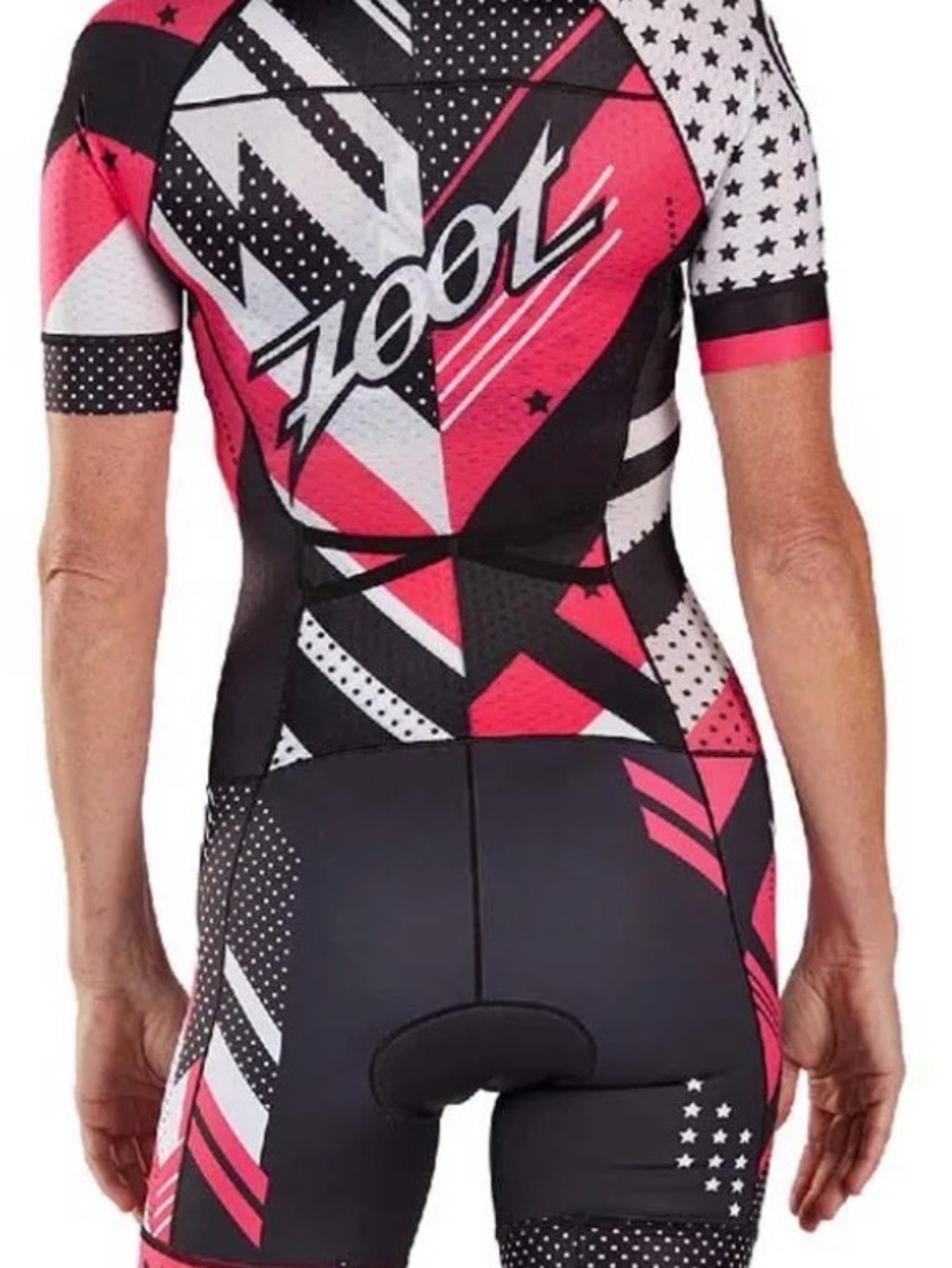 Zoot LTD Aero Team 19 Race Suit Short Sleeve Trisuit Small Compression Cycling - Picture 2 of 6